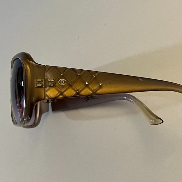 Oleg Cassini Womens Designer Sunglasses MOD1092 Brown Pearl Vintage - Picture 4 of 11